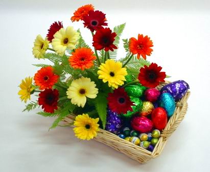 Dikmen Metin Akku� �i�ek sat��� , �i�ek�i , �i�ek�ilik  sepette gerbera �i�ekleri 