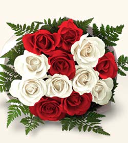 �ve�ler Dikmen anneler g�n� �i�ek yolla  10 adet kirmizi beyaz g�ller - anneler g�n� i�in ideal se�imdir -