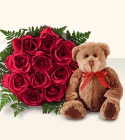 9 adet g�l ve oyuncak �ve�ler Dikmen anneler g�n� �i�ek yolla 
