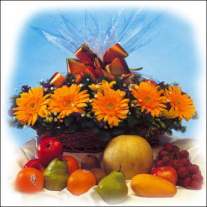 sepette gerbera ve meyvalar  �i�ek�i Dikmen �i�ek servisi , �i�ek�i adresleri 