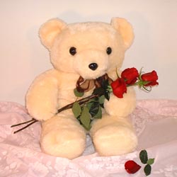 3 g�l ve oyuncak ayicik  �ve�ler Dikmen anneler g�n� �i�ek yolla 