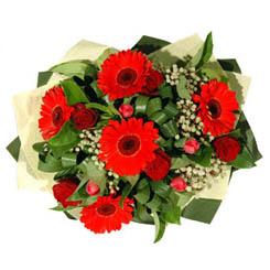 Dikmen Akp�nar Ankara  hediye sevgilime hediye �i�ek   5 adet kirmizi g�l 5 adet gerbera demeti
