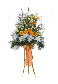 Ankara Dikmen M�rselulu� hediye �i�ek yolla  Kazablanka, gerbera ve g�llerle hazirlanmis ferfor