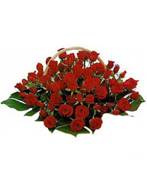 Ankara Dikmen kaliteli taze ve ucuz �i�ekler  33 G�l ile hazirlanmis sepet aranjman. (Renk alte