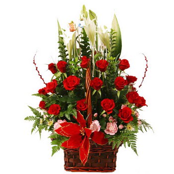 Dikmen Metin Akku� �i�ek sat��� , �i�ek�i , �i�ek�ilik  12 g�l den ve kir �i�eklerinden sepet tanzimi