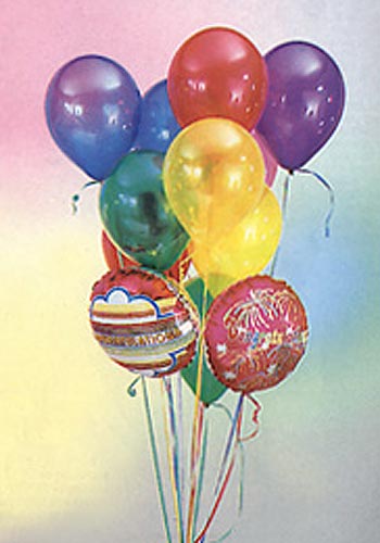 Dikmen Metin Akku� �i�ek sat��� , �i�ek�i , �i�ek�ilik  19 adet karisik renkte u�an balon buketi