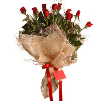ankara �i�ek�i Dikmen ucuz �i�ek g�nder  10 adet k�rm�z� g�lden g�rsel buket