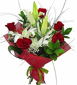 1 dal kazablanka 5 k�rm�z� g�l buketi Dikmen Naci�ak�r �i�ek�i ma�azas� 