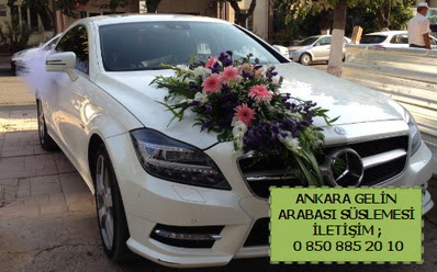 Ankara gelin araba s�s� s�slemesi Ankara Dikmen M�rselulu� hediye �i�ek yolla 