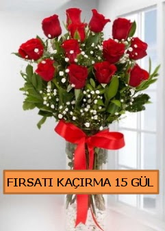  15 �thal k�rm�z� g�l b�y�k ba�l� orjinal Dikmen ankara �i�ek ma�azas� , �i�ek�i adresleri 