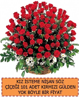 101 G�ll� s�z ni�an k�z isteme �i�e�i Ankara Dikmen 14 �ubat sevgililer g�n� �i�ek 