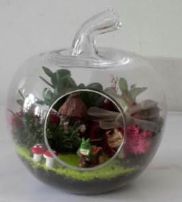Elma cam orta boy terrarium teraryum Ankara Dikmen cicekciler , cicek siparisi 