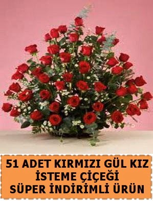 51 Adet k�rm�z� g�lden k�z isteme �i�e�i Ankara Dikmen kaliteli taze ve ucuz �i�ekler 