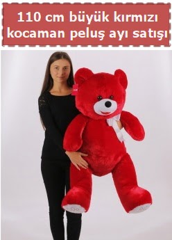 110 cm b�y�k k�rm�z� kocaman pelu� ay� Ankara Dikmen cicekciler , cicek siparisi 