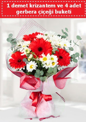 Krizantem ve Gerbera Buketi Dikmen ankara �i�ek ma�azas� , �i�ek�i adresleri 