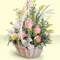 Dikmen ankara �i�ek sipari�i �i�ek g�nderme  sepette pembe g�ller