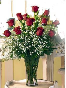 Dikmen �lkad�m �i�ek g�nderme sitemiz g�venlidir  11 adet kirmizi g�l vazo i�erisinde
