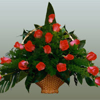 Dikmen ankara �i�ek ma�azas� , �i�ek�i adresleri  sepet i�erisinde 12 adet g�l tanzimi