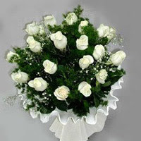 Dikmen Keklikp�nar� �i�ek online �i�ek sipari�i  11 adet beyaz g�l buketi ve bembeyaz amnbalaj