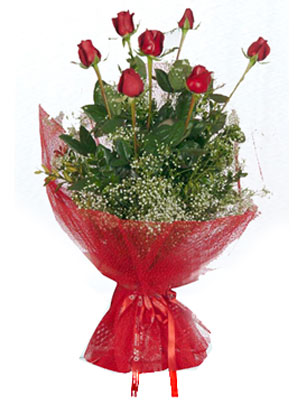 ankara �i�ek�i Dikmen ucuz �i�ek g�nder  7 adet g�lden buket g�rsel sik sadelik