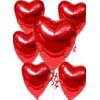 Ankara Dikmen �ve�ler �i�ek�iler  17 adet FOLYO kalp g�r�n�m�nde u�an balon