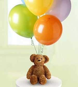 Ankara Dikmen �lker �i�ek yolla , �i�ek g�nder , �i�ek�i   15 adet karisik renkte u�an balon ayicik