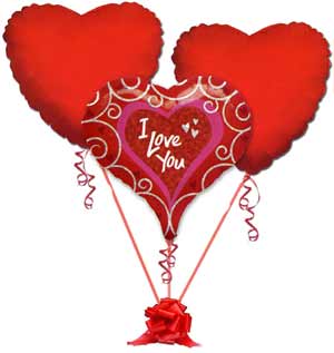 Ankara Dikmen �lker �i�ek yolla , �i�ek g�nder , �i�ek�i   3 adet b�y�k boy kalp u�an balon