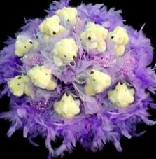 11 adet pelus ayicik buketi �ve�ler Dikmen anneler g�n� �i�ek yolla 