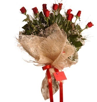 ankara �i�ek�i Dikmen ucuz �i�ek g�nder  10 adet k�rm�z� g�lden g�rsel buket