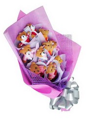 11 adet pelu� ay�c�ktan g�rsel buket