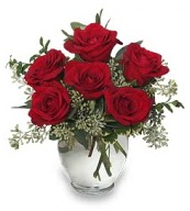 Vazo i�erisinde 5 adet k�rm�z� g�l �i�ek�i Dikmen �i�ek servisi , �i�ek�i adresleri 