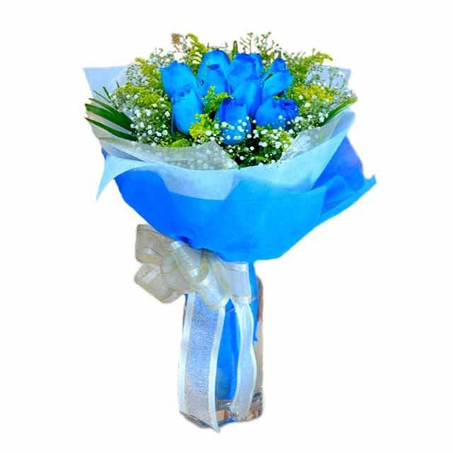 7 adet mavi g�l buketi �ve�ler Dikmen anneler g�n� �i�ek yolla 