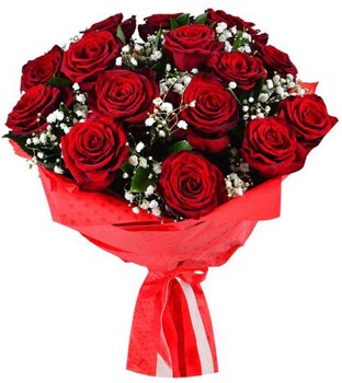 K�z isteme �i�e�i buketi 17 adet k�rm�z� g�l Dikmen Ankara �i�ek g�nder uluslararas� �i�ek g�nderme 
