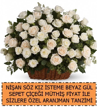 S�z ni�an k�z isteme �i�e�i 33 beyaz g�l Ankara Dikmen Osmantemiz online �i�ek g�nderme sipari� 