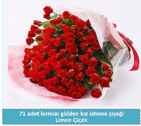 41 adet k�rm�z� g�l k�z isteme buketi Dikmen Ankara �i�ek g�nder uluslararas� �i�ek g�nderme 