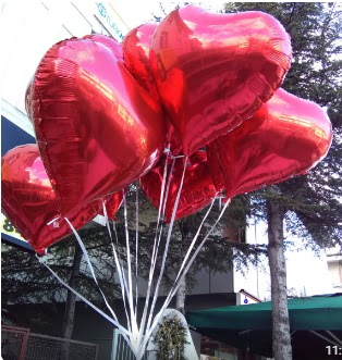 8 adet folyo kalp u�an balon Dikmen Akp�nar Ankara  hediye sevgilime hediye �i�ek 