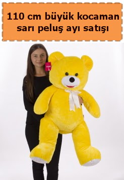110 cm b�y�k sar� kocaman pelu� ay� Dikmen cicek , cicekci 