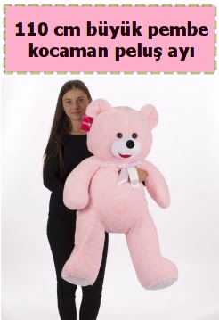 110 cm b�y�k pembe kocaman pelu� ay� Ankara Dikmen Osmantemiz online �i�ek g�nderme sipari� 