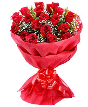 21 adet k�rm�z� g�lden modern buket Ankara Dikmen cicekciler , cicek siparisi  