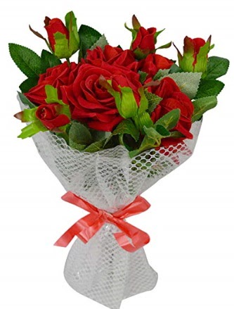 9 adet k�rm�z� g�lden sade ��k buket Dikmen Ankara �i�ek g�nder uluslararas� �i�ek g�nderme 